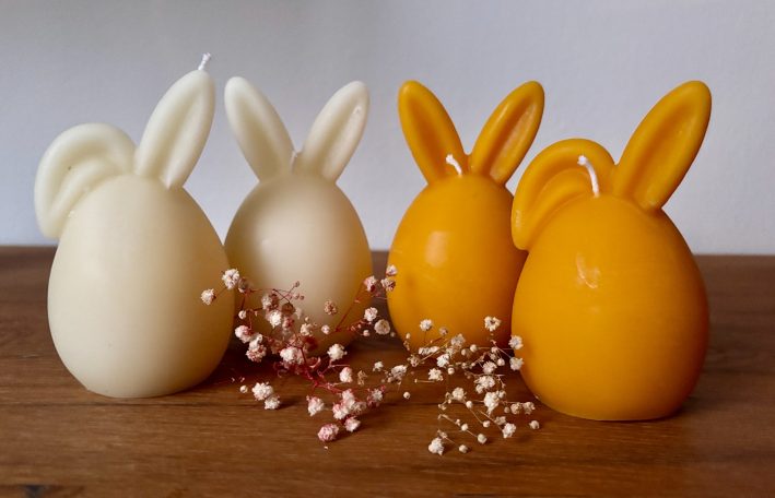 Eierkerzen mit Hasenohren