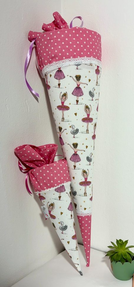 Personalisierte Schultüte aus Stoff "Ballerina"