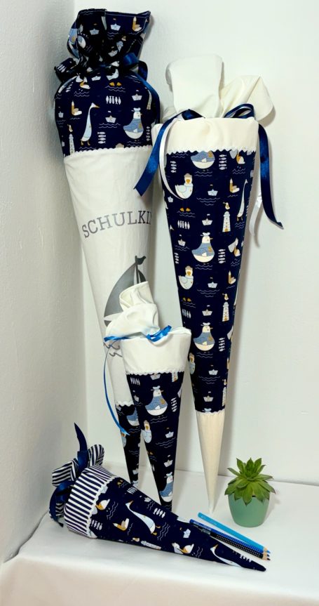 Personalisierte Schultüte aus Stoff "Maritim"