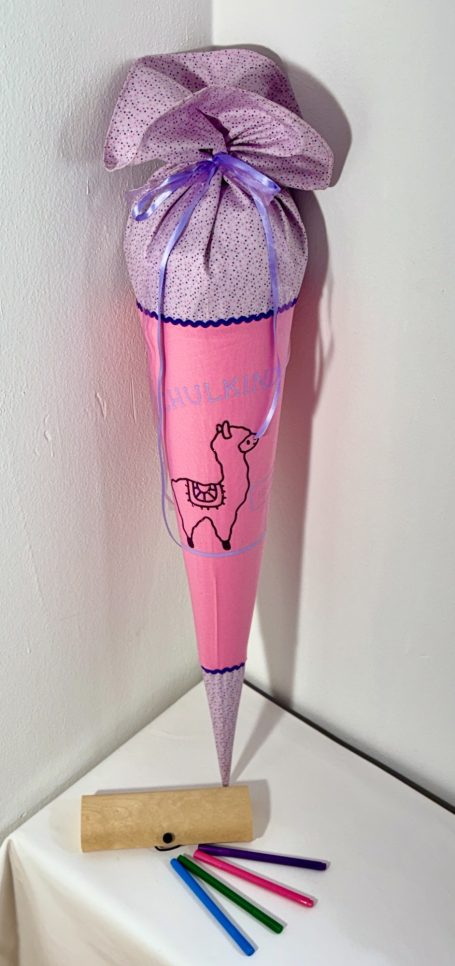 Personalisisierte Schultüte aus Stoff "Alpaka/Lama"